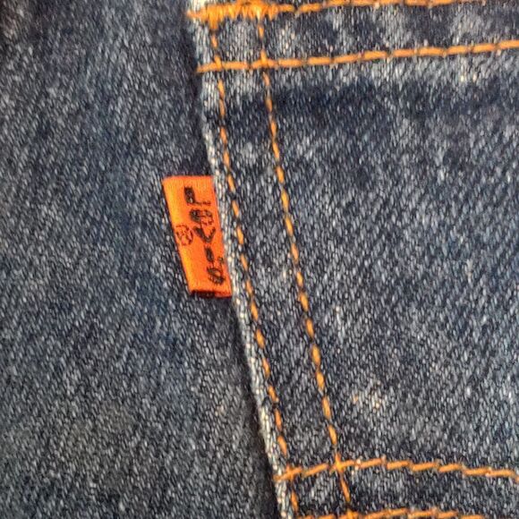 Vintage 80s Levi’s 505 Denim Jeans Mens 27x29 Orange Tab USA Made Dark Wash Rare - Picture 5 of 15